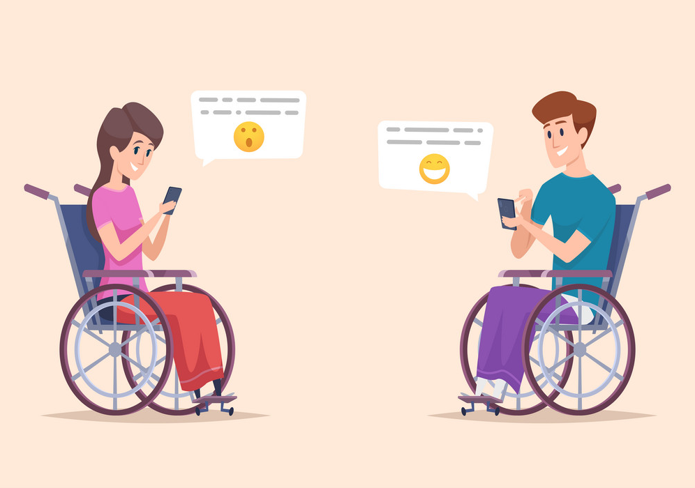 Pessoas com deficiencia se comunicando através da plataforma da startup PCD Online, antiga Deficiente Online